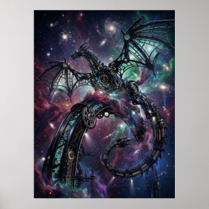 Obsidiaan Mechanische Nevel Kunst Poster