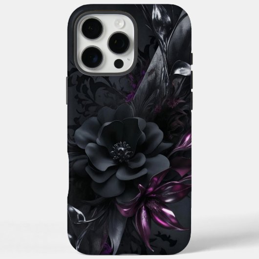 Obsidiaanbloei | Dark Floral Elegance Case-Mate iPhone Case (Achterkant)