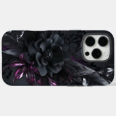 Obsidiaanbloei | Dark Floral Elegance Case-Mate iPhone Case (Achterkant (horizontaal))