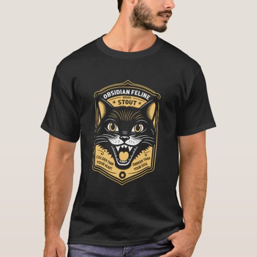 Obsidiaanse Katachtige T-shirt (Voorkant)
