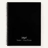 Obsidiaanzwart Notitieboek (Voorkant)