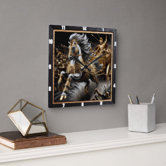 Obsidian Chariot: Lightning's Strike Vierkante Klok