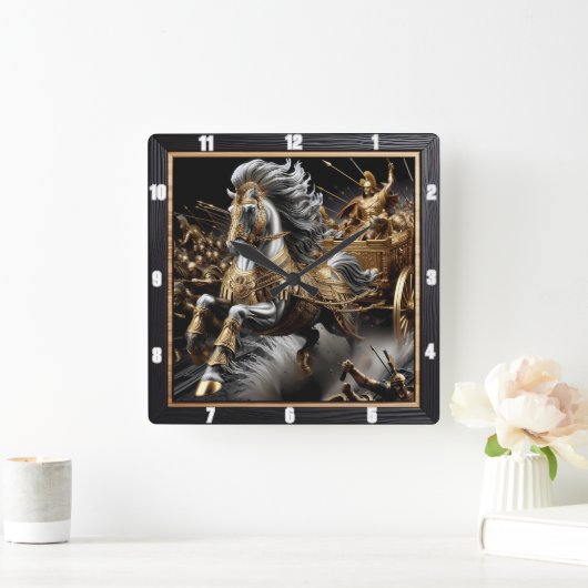 Obsidian Chariot: Lightning's Strike Vierkante Klok (Huis)