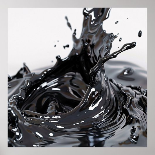 Obsidian Fluid Dynamics-Poster Poster (Voorkant)