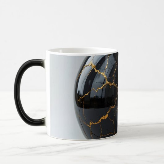 Obsidian Kintsugi Sphere Magische Mok (Links)