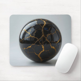 Obsidian Kintsugi Sphere Muismat