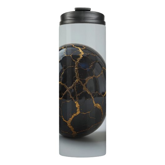 Obsidian Kintsugi Sphere Thermosbeker (Voorkant)