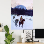 Obsidian Mountain in de Yellowstone Henry Farny Poster (Thuiskantoor)