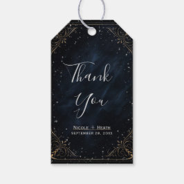 Obsidian Oracle Middernacht Elegantie Bruiloft Cadeaulabel