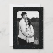 Obsidian Oracle Midnight Elegance Shimmer Bruiloft Kaart (Achterkant)