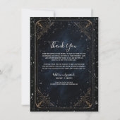 Obsidian Oracle Midnight Elegance Shimmer Wedding Kaart (Voorkant)