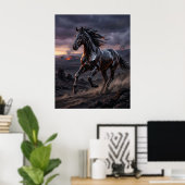 Obsidian Paard Storm Charge Poster (Thuiskantoor)
