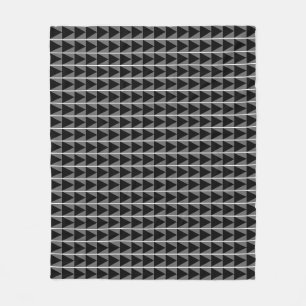 Obsidian Pijl, Minimalistische Geometrische Zwart  Fleece Deken