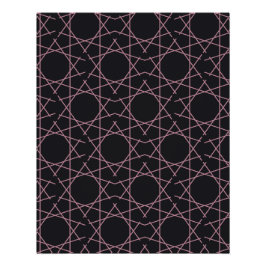 Obsidian Rose Geometrisch Patroon Poster