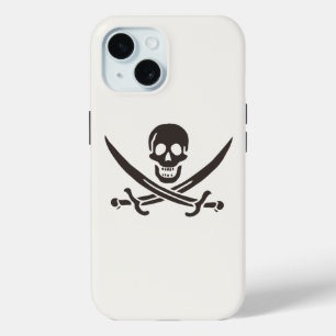 Obsidian schedel zwaarden Piratenvlag van Calico J iPhone 15 Case