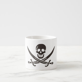 Obsidian schedelsabels Piratenvlag van Calico Jack Espresso Kop