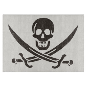 Obsidian schedelsabels Piratenvlag van Calico Jack Snijplank