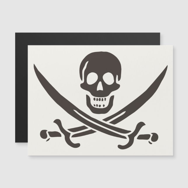 Obsidian Skull Swords Pirate flag of Calico Jack (Voorkant / Achterkant)