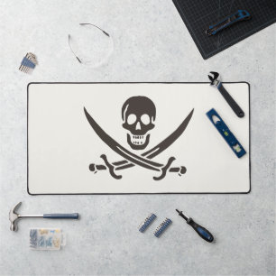 Obsidian Skull Swords Pirate flag of Calico Jack Bureaumat