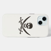 Obsidian Skull Swords Pirate flag of Calico Jack Case-Mate iPhone Case (Achterkant (horizontaal))