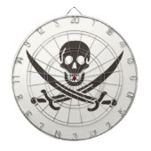 Obsidian Skull Swords Pirate flag of Calico Jack Dartbord (Voorkant)