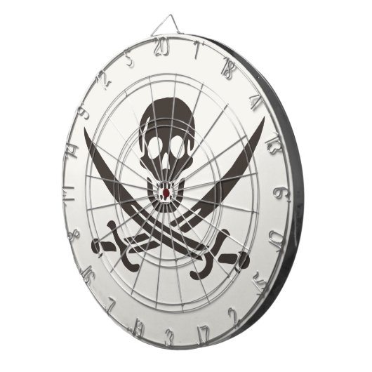 Obsidian Skull Swords Pirate flag of Calico Jack Dartbord (Voorkant Rechts)