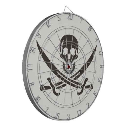 Obsidian Skull Swords Pirate flag of Calico Jack Dartbord (Voorkant Links)