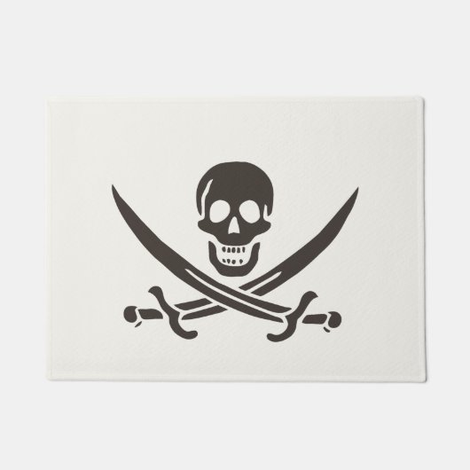 Obsidian Skull Swords Pirate flag of Calico Jack Deurmat (Voorkant)