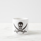 Obsidian Skull Swords Pirate flag of Calico Jack Espresso Kop (Voorkant)