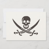 Obsidian Skull Swords Pirate flag of Calico Jack Feestdagenkaart (Voorkant)