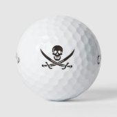 Obsidian Skull Swords Pirate flag of Calico Jack Golfballen (Voorkant)