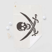 Obsidian Skull Swords Pirate flag of Calico Jack Golfhanddoek (Insitu)
