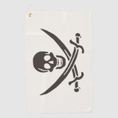 Obsidian Skull Swords Pirate flag of Calico Jack Golfhanddoek (Voorkant)