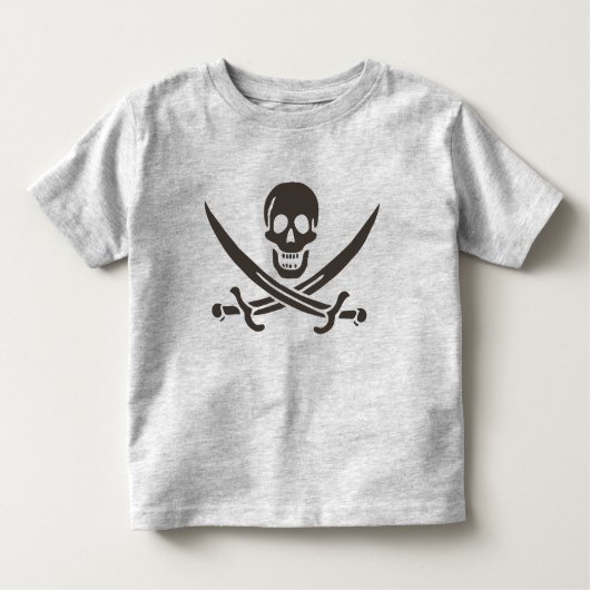 Obsidian Skull Swords Pirate flag of Calico Jack Kinder Shirts (Voorkant)
