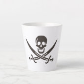 Obsidian Skull Swords Pirate flag of Calico Jack Latte Mok (Voorkant)