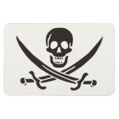 Obsidian Skull Swords Pirate flag of Calico Jack Magneet (Horizontaal)