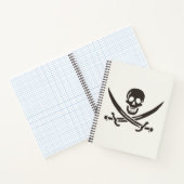 Obsidian Skull Swords Pirate flag of Calico Jack Notitieboek (Binnen)