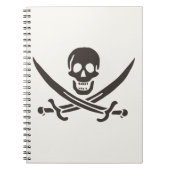 Obsidian Skull Swords Pirate flag of Calico Jack Notitieboek (Voorkant)