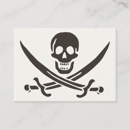 Obsidian Skull Swords Pirate flag of Calico Jack Plaatskaartje (Voorkant)
