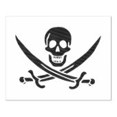 Obsidian Skull Swords Pirate flag of Calico Jack Rubberstempel (Afrduk)