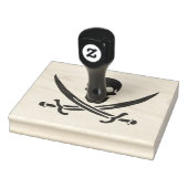 Obsidian Skull Swords Pirate flag of Calico Jack Rubberstempel (Stempel)
