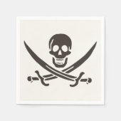 Obsidian Skull Swords Pirate flag of Calico Jack Servet (Voorkant)