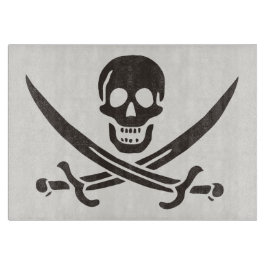 Obsidian Skull Swords Pirate flag of Calico Jack Snijplank