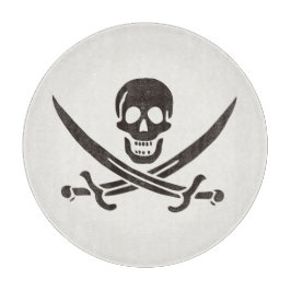 Obsidian Skull Swords Pirate flag of Calico Jack Snijplank