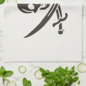 Obsidian Skull Swords Pirate flag of Calico Jack Theedoek (Gevouwen)