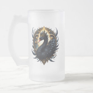 Obsidian Zwaan van Stille Gratie – Dark Fantasy Matglas Bierpul