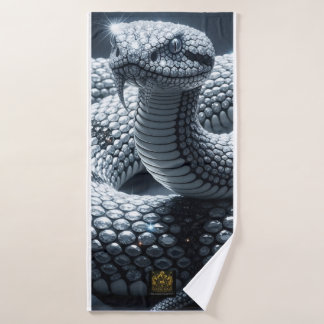 Obsidian Zwart en Diamant Adder Badhanddoek