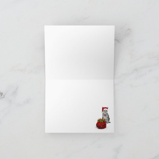 OBSOLETE Cat and Mouse Holiday Hartelijk dank Bedankkaart (Binnen)