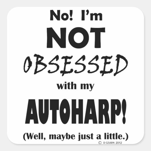 Obsoned Autoharp Vierkante Sticker (Voorkant)