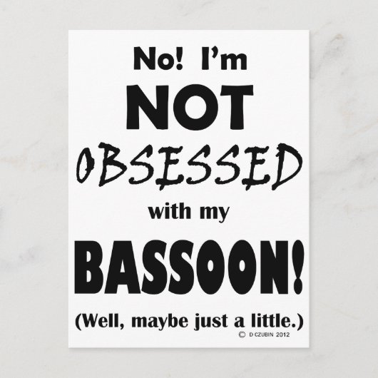 Obsoned Bassoon Briefkaart (Voorkant)